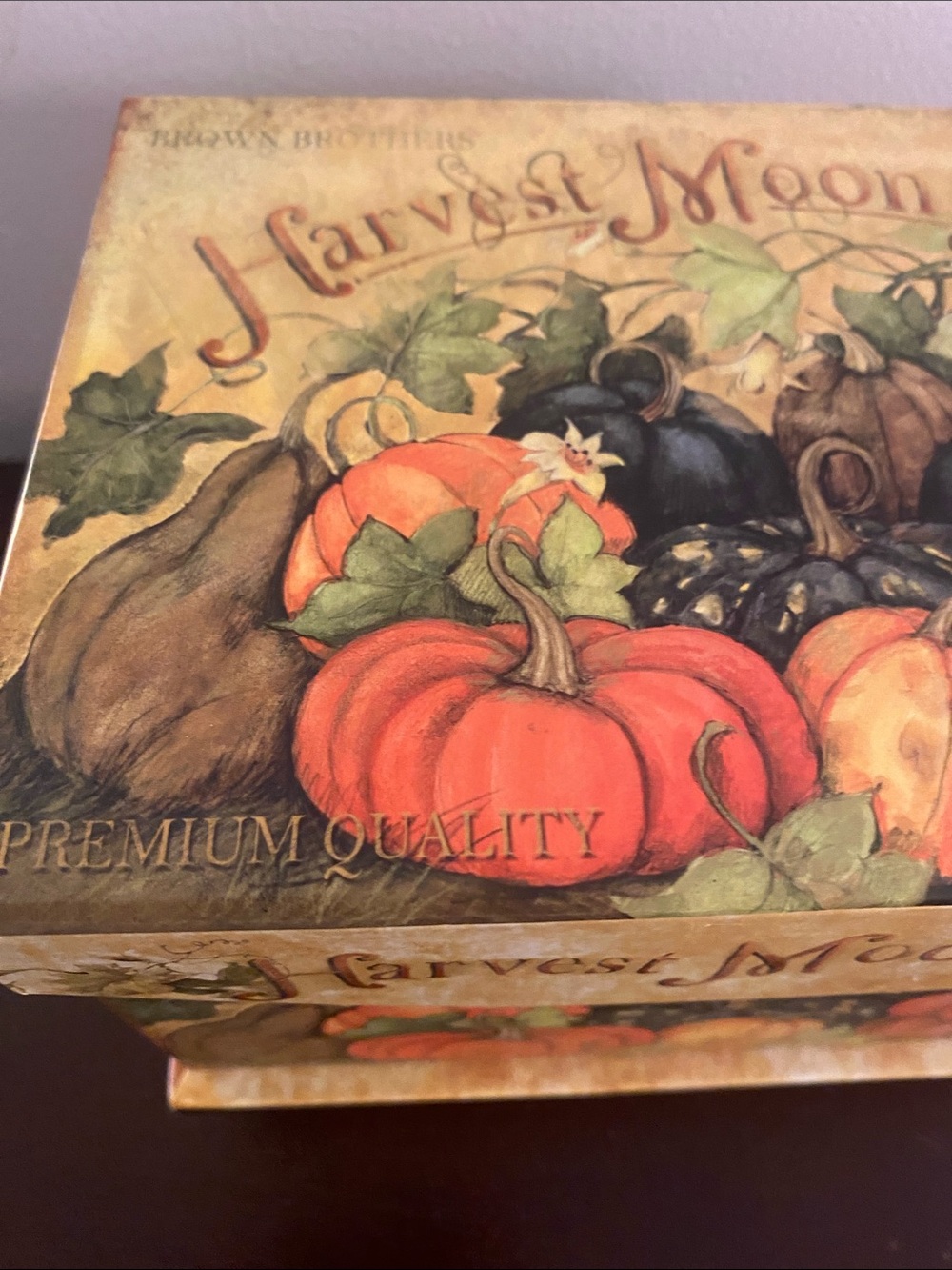 Harvest Moon Farms Decorative Storage Box - Orange Pumpkin Design - Picture 2 of 7